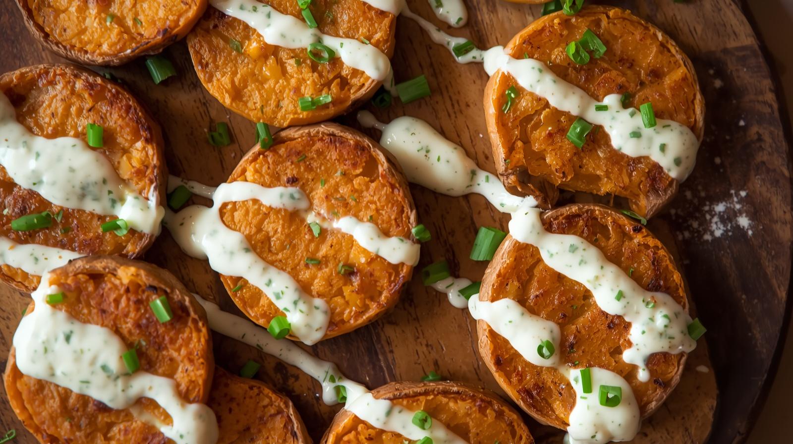 Roasted Sweet Potatoes, 5-herb Ranch